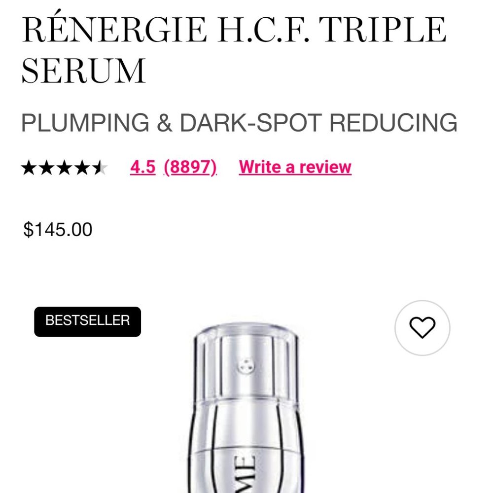 Lancome Renergie H.C.F. Triple Serum NIB. 1.69oz